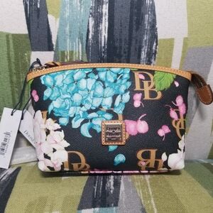 Dooney & Bourke Hydrangea Monogram Cosmetic Pouch Multipurpose Clutch LAST ONE